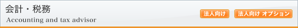 会計・税務顧問（法人向け）
